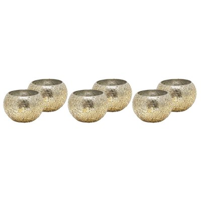 Photophores en verre doré (Lot de 6) Boule AUBRY GASPARD