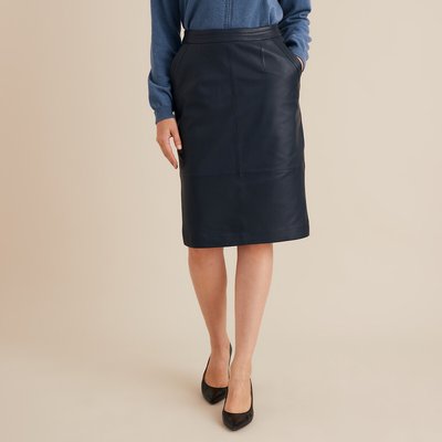 Jupe cuir bleu La Redoute