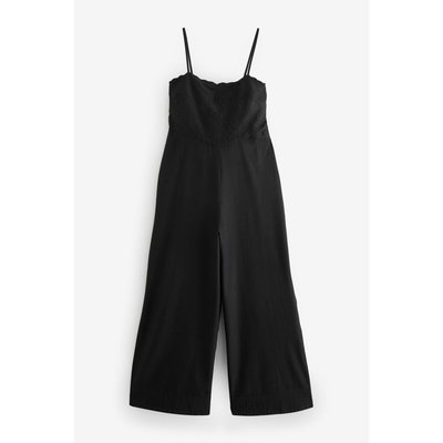 Combinaison large bandeau en lin broderie NEXT