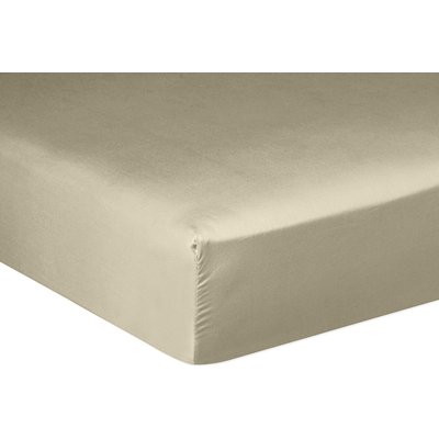 Drap housse satin de coton lavé bonnet 30 cm uni BATON ROUGE