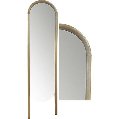 Miroir sur pied bois naturel style épuré pour chambre ou entrée RECOLLECTION