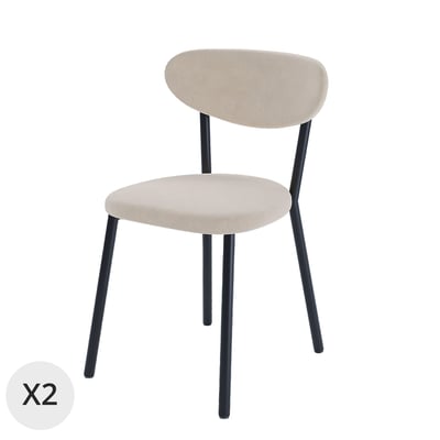 Lot de 2 chaises pied métal - LOLA POTIRON PARIS