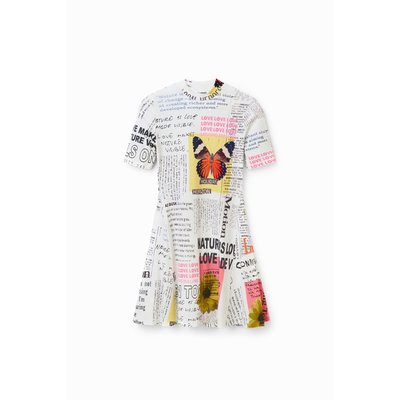 Desigual - Robe patineuse courte journal DESIGUAL