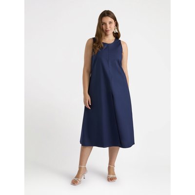 Robe avec devant superposé, ligne évasée et fermeture éclair centrale FIORELLA RUBINO