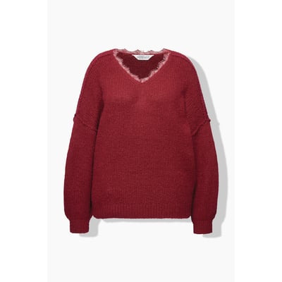 Pull oversize, encolure en V avec dentelles STUDIO UNTOLD