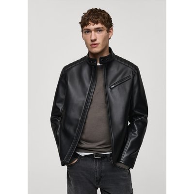 Veste simili-cuir détail coutures MANGO MAN