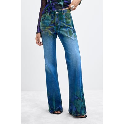 Pantalon en jean imprimé M. C. Lacroix DESIGUAL