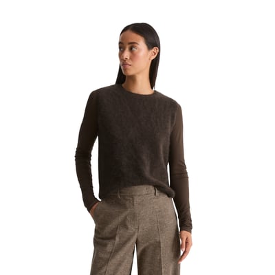 Gilet sans manches court et douillet en pure laine mérinos MARC O'POLO