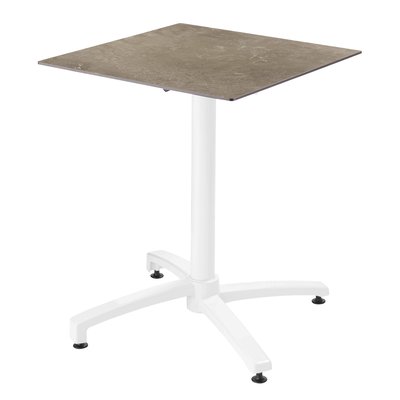 Table de jardin carré inclinable stratifié, OPERA OVIALA