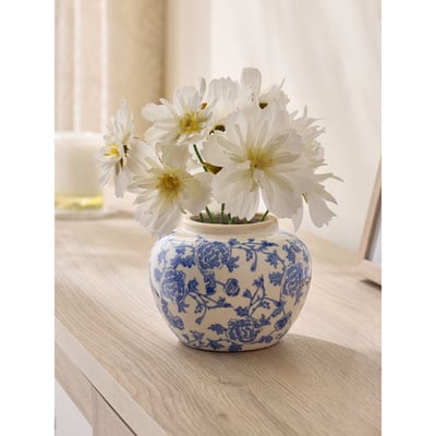 Pot en céramique avec bouquet artificiel NEXT