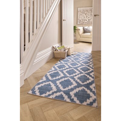 Diamond Pattern Machine Washable Runner Rug SO'HOME