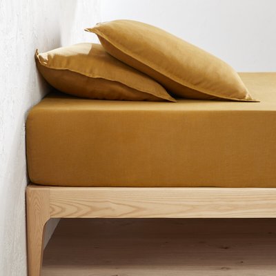 Hoeslaken in gewassen linnen, omslag 30 cm, Linot LA REDOUTE INTERIEURS