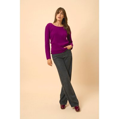 Pull Col Bateau Prune Fiona JUST CASHMERE