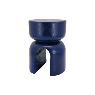Tabouret en bois paulownia Molaire Bleu AUBRY GASPARD