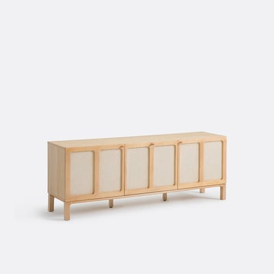 Mueble de TV Hifi, fresno y lino, Esmara LA REDOUTE INTERIEURS
