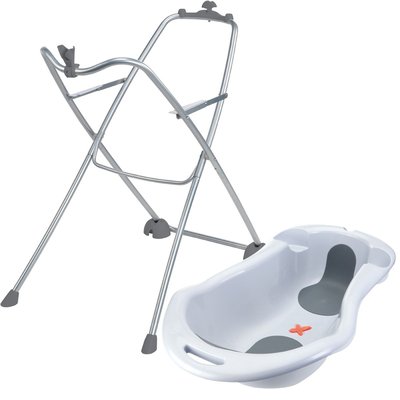 Baignoire évolutive Anatomy gris perle soft gris + pied de baignoire TIGEX