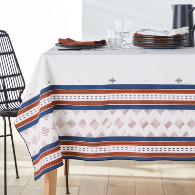 Tischdecke Maliau mit Print und Stickereien, Baumwolle LA REDOUTE INTERIEURS