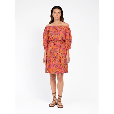 ROBE IMPRIMEE COL BARDOT MARILA AN'GE