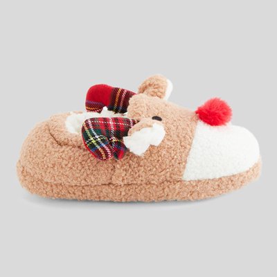 Chaussons renne de Noel en imitation fourrure MONOPRIX
