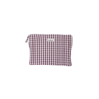 Pochette ordinateur en coton, VICHY GABRIELLE PARIS