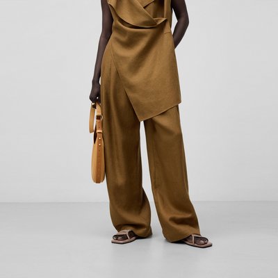 Pantalon à pinces en chanvre ADOLFO DOMINGUEZ