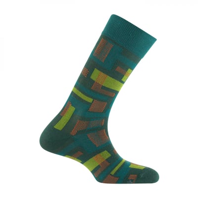 Mi-chaussettes jersey en coton blocs de couleurs KINDY