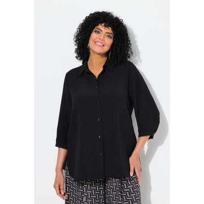 Chemisier aspect lin. Manches 3/4 et col ULLA POPKEN