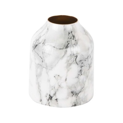 Vase effet marbre Marble extra 9 x 10 cm Blanc PRESENT TIME