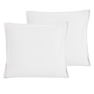 Lot de 2 taies d'oreiller en coton lavé biologique ORGANIKA SENSEI MAISON