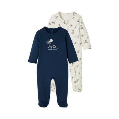 Lot de 2 pyjamas en molleton ouverture zippée VERTBAUDET