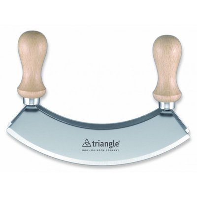 Hachoir berçoir triangle, 23cm double manche bois TRIANGLE