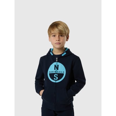 Sweat à capuche pleine fermeture éclair avec imprimé de logo maxi NORTH SAILS