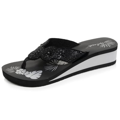 Tongs talon 4 cm, semelle confortable et légère, sandale de plage, piscine ISOTONER