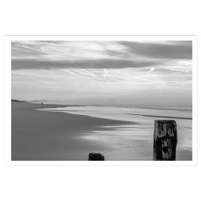 Affiche photo balade sur la plage à hossegor HEXOA