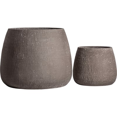 Duo de vases amphore en ciment RECOLLECTION