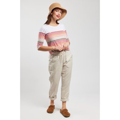 Pantalon taille élastique en coton et lin ARMOR-LUX