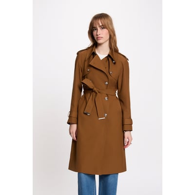 Trench long fermeture boutonnée, mi-saison MORGAN