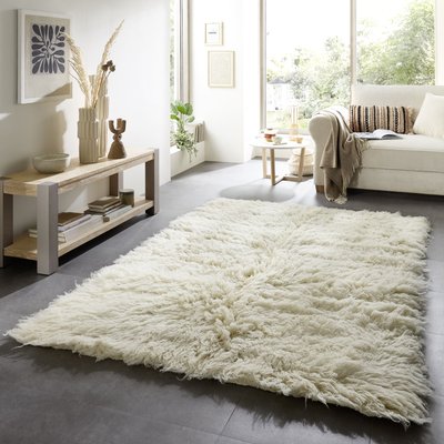 Tapis grec flokati original en laine tissé main épaisse - Flokos 2450 THEKO