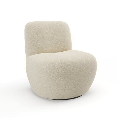 Fauteuil pivotant en tissu bouclette JENA SIA HOME