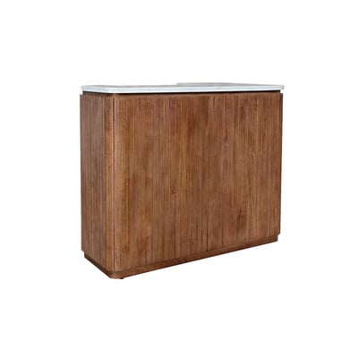 Meuble bar en bois de manguier et marbre  MARION MADE IN MEUBLES 
