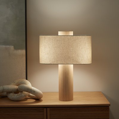 Floor Lamp in Oak and Linen Dryade AM.PM