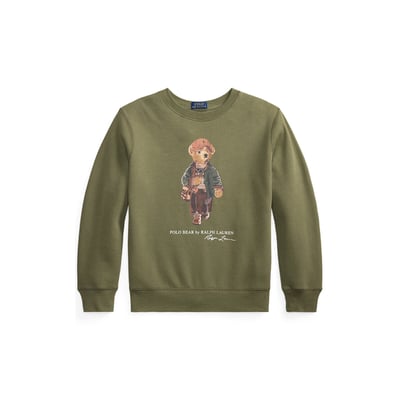 Maglia con collo rotondo in felpa, BEAR POLO RALPH LAUREN
