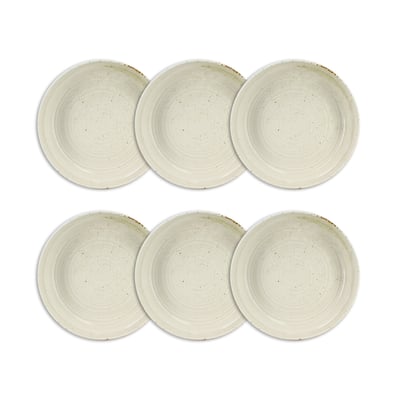 Lot de 6 assiettes creuses 66cl en porcelaine, ORA OGO LIVING