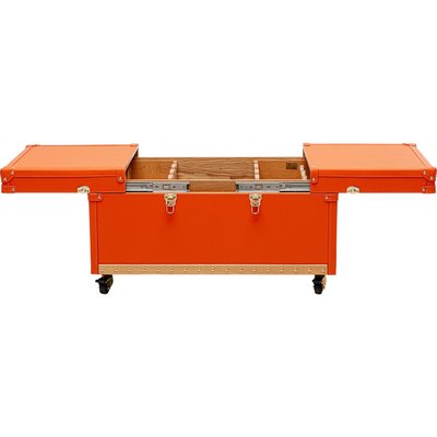 Table basse malle à roulettes en simili, MONACO KARE DESIGN