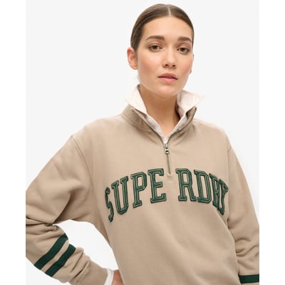 Sweat à col zippé et motif appliqué Athletic Essentials SUPERDRY