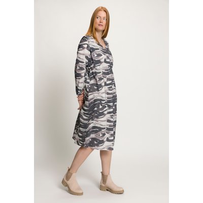Robe midi, vagues, décolleté en V ULLA POPKEN