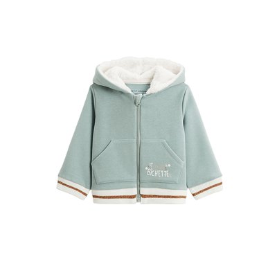 Sweat à capuche zippé bébé en molleton Alma PETIT BEGUIN