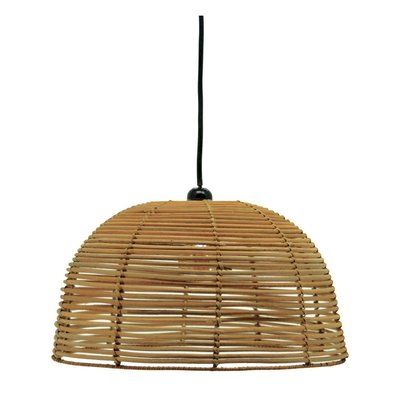 Abat-jour rond pour suspension en rotin naturel ajouré Hauteur 20cm AUBRY GASPARD