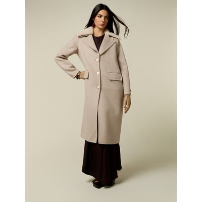 Manteau long avec pierres serties OLTRE