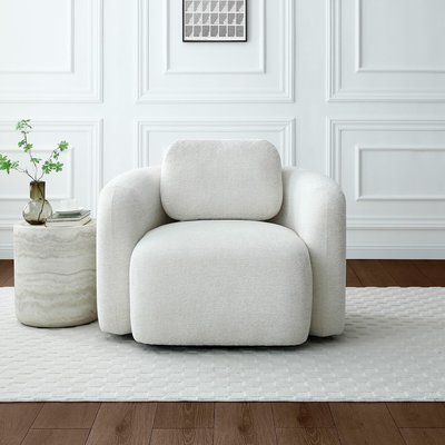 Muse Distressed Chenille Swivel Chair ÉDITÉ